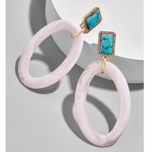 BaubleBar Jewelry - Baublebar Tristine Resin Hoop Earrings NEW